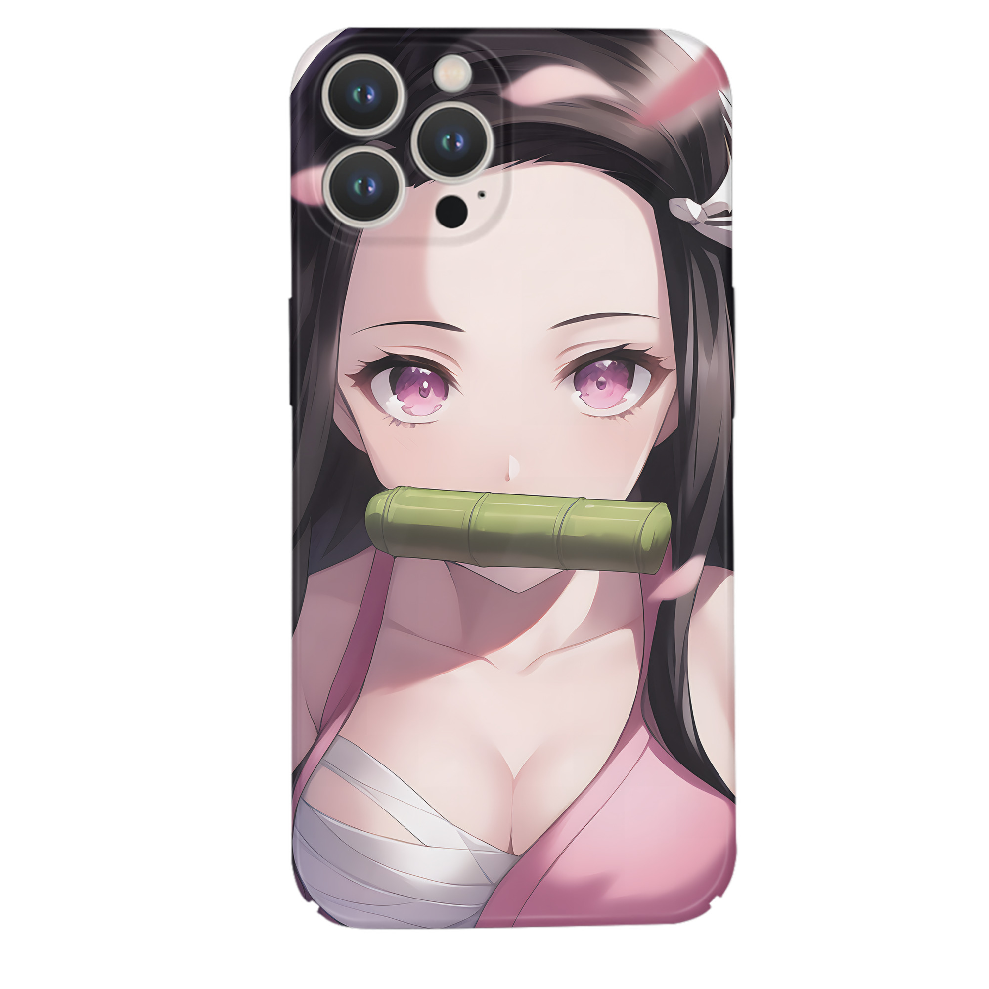 （画像用） 鬼滅の刃（きめつのやいば）竈門 禰󠄀豆子／かまど ねずこ Kamado Nezuko 【iPhone 14シリーズ対応】ハードケース